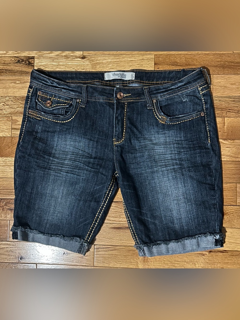 Charlotte Russe Dark Blue Denim Shorts